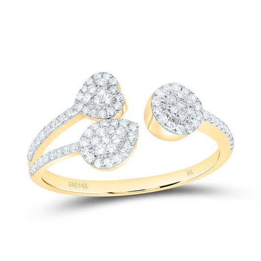 14K Yellow Or White Gold 1/3Cttw Natural Diamond Nk Fashion Ring