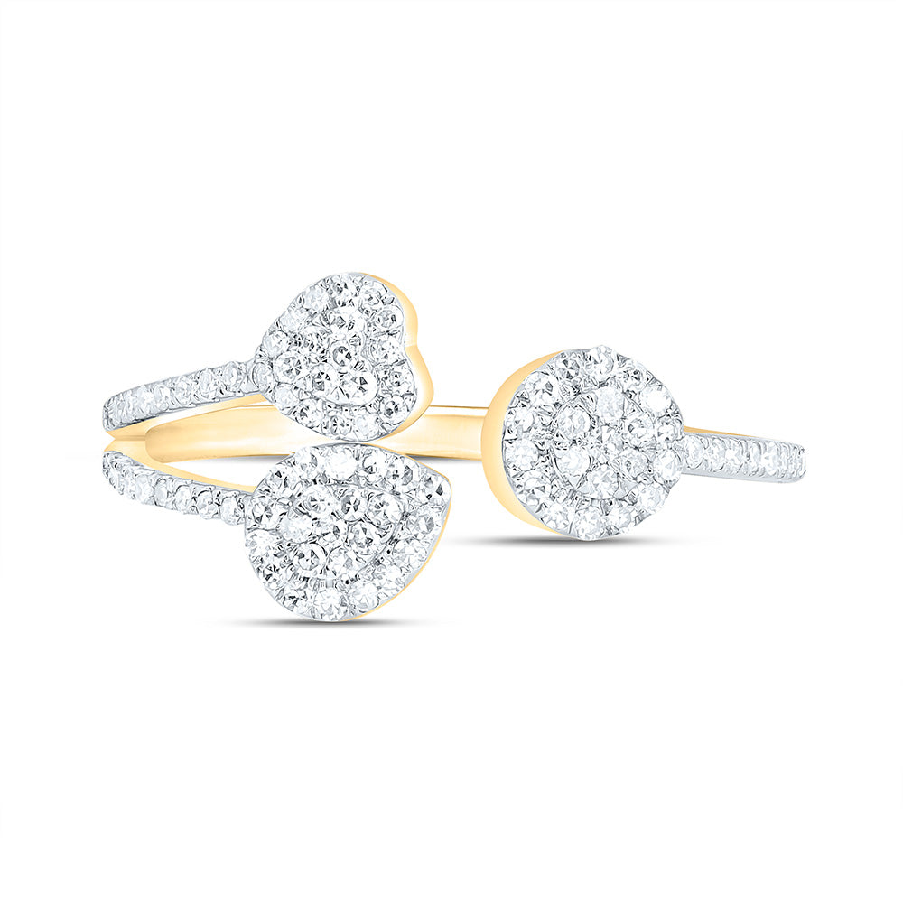 14K Yellow Or White Gold 1/3Cttw Natural Diamond Nk Fashion Ring