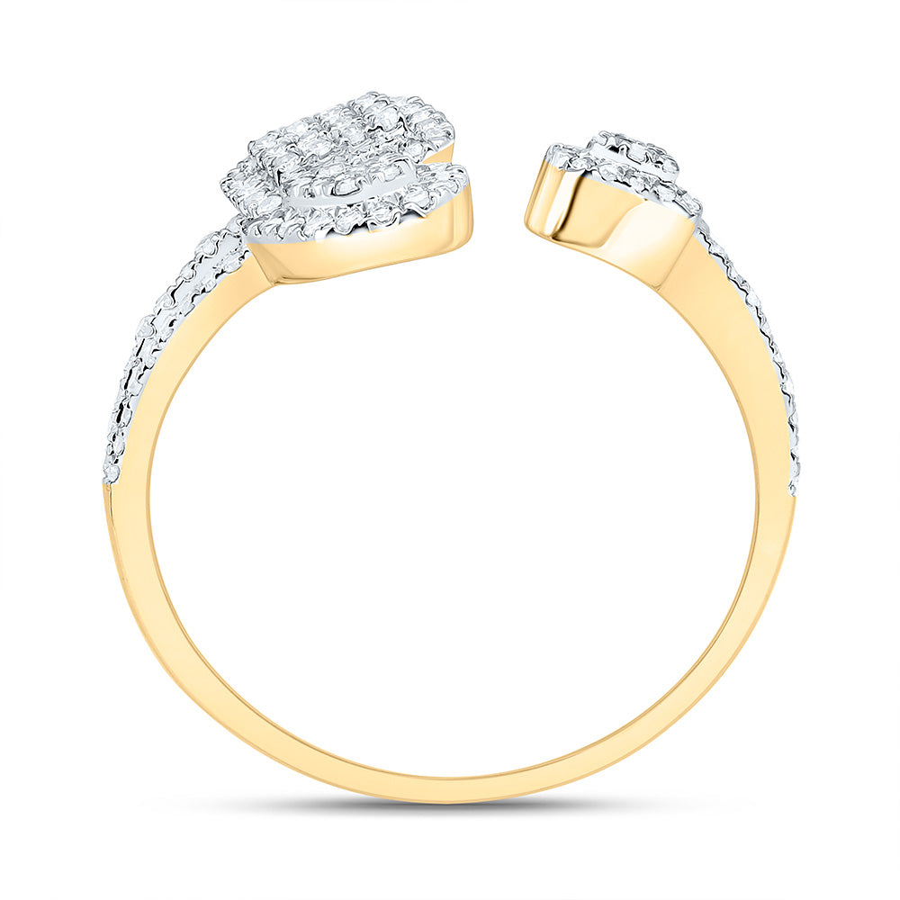 10K Yellow Or White Gold 3/8Cttw Natural Diamond Nk Fashion Ring
