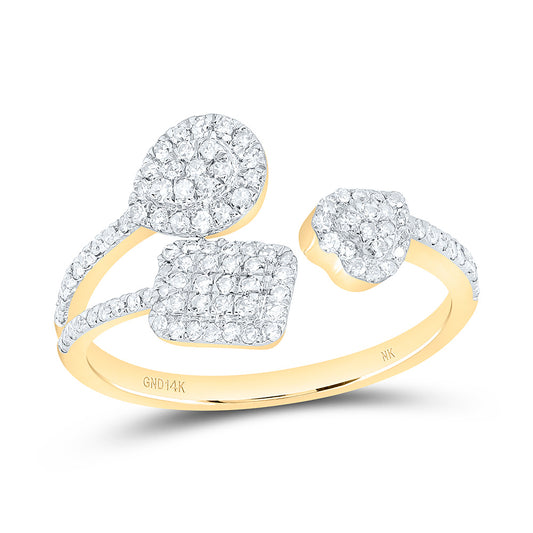 14K Yellow Or White Gold 3/8Cttw Natural Diamond Nk Fashion Ring