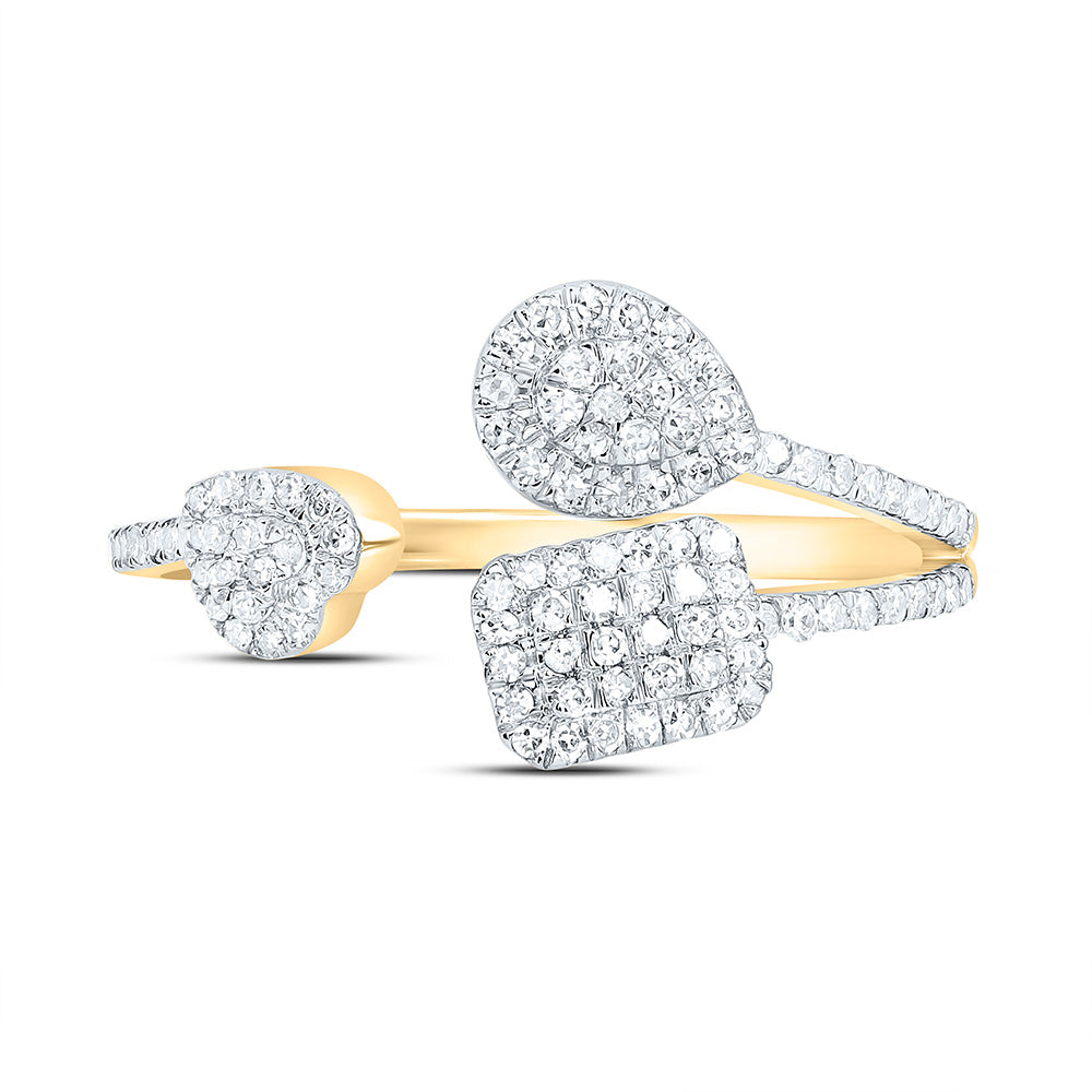 14K Yellow Or White Gold 3/8Cttw Natural Diamond Nk Fashion Ring