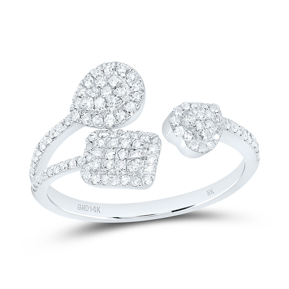 14K Yellow Or White Gold 3/8Cttw Natural Diamond Nk Fashion Ring