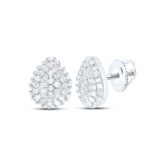 10K Yellow Or White Gold 1/4Cttw Natural Diamond Nk Fashion Pear Earring