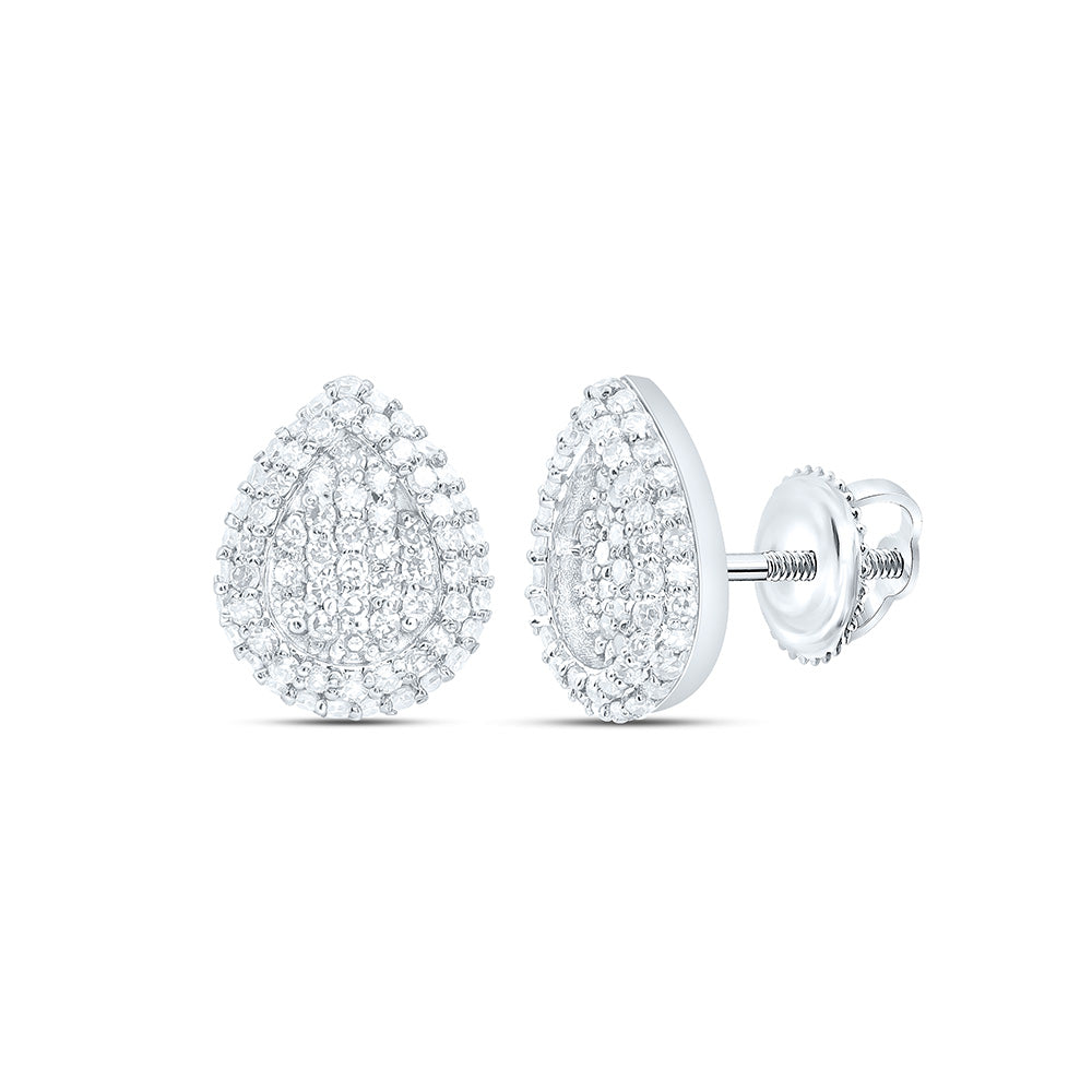 10K Yellow Or White Gold 1/2Cttw Natural Diamond Nk Fashion Pear Earring