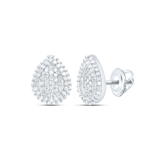 10K Yellow Or White Gold 1/2Cttw Natural Diamond Nk Fashion Pear Earring