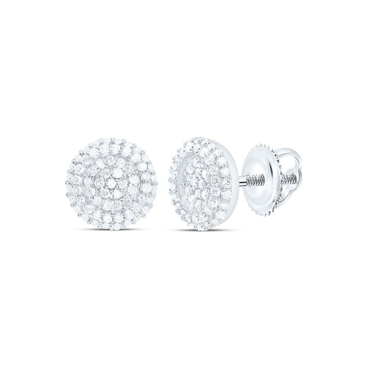 10K Yellow Or White Gold 1/3Cttw Natural Diamond Nk Fashion Round Earring