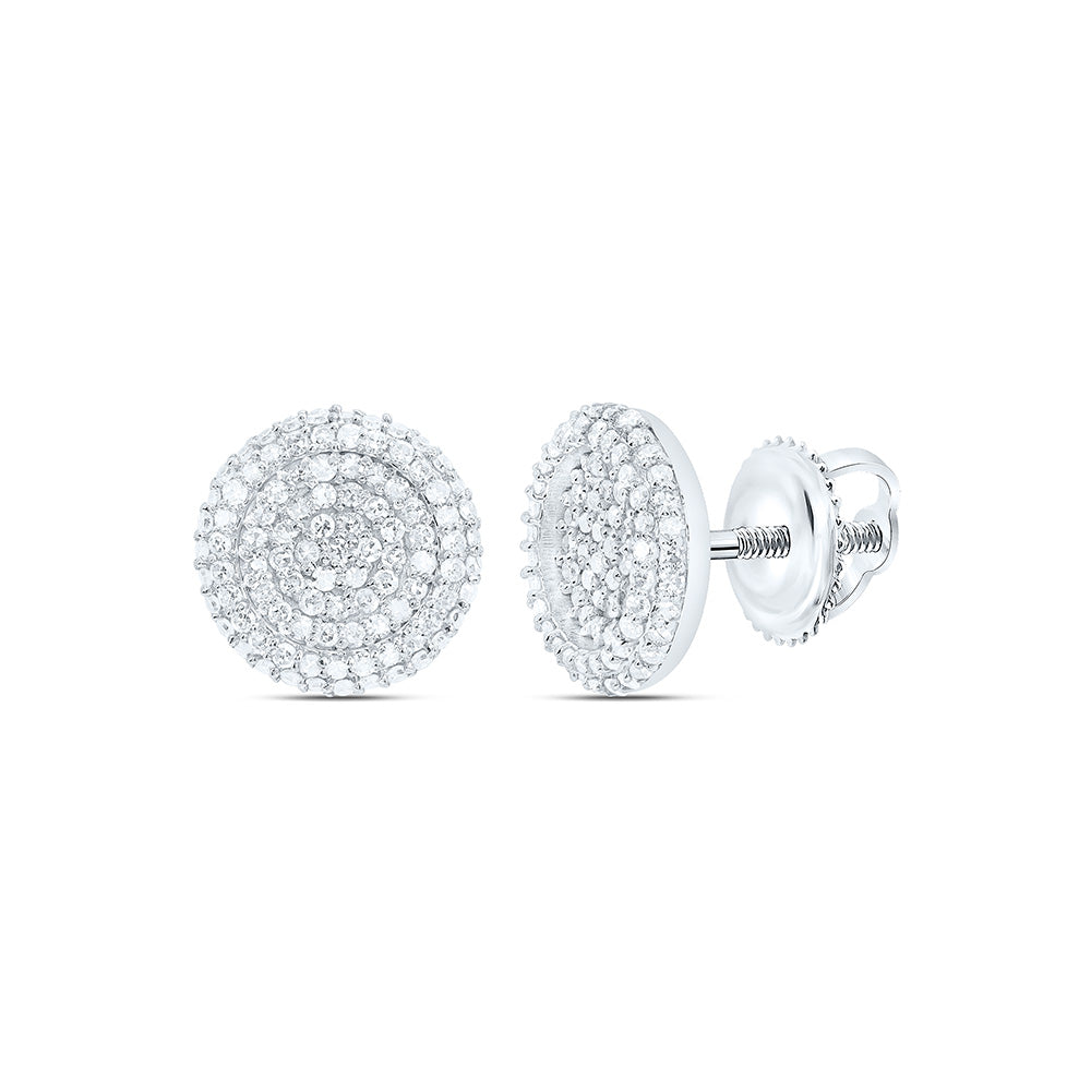 10K Yellow Or White Gold 1/2Cttw Natural Diamond Nk Fashion Round Earring