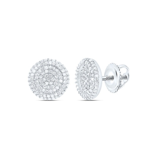 10K Yellow Or White Gold 1/2Cttw Natural Diamond Nk Fashion Round Earring