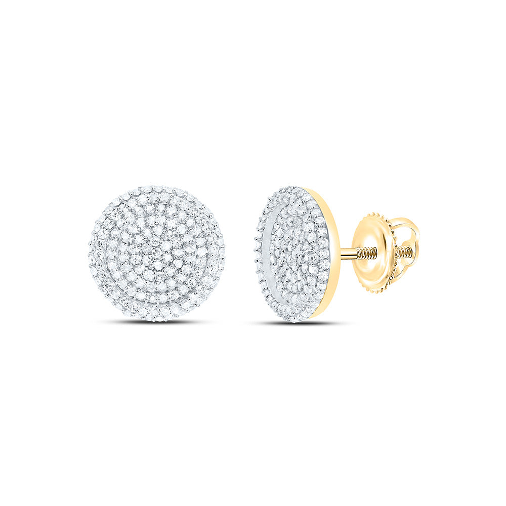 10K Yellow Or White Gold 3/4Cttw Natural Diamond Nk Fashion Round Earring