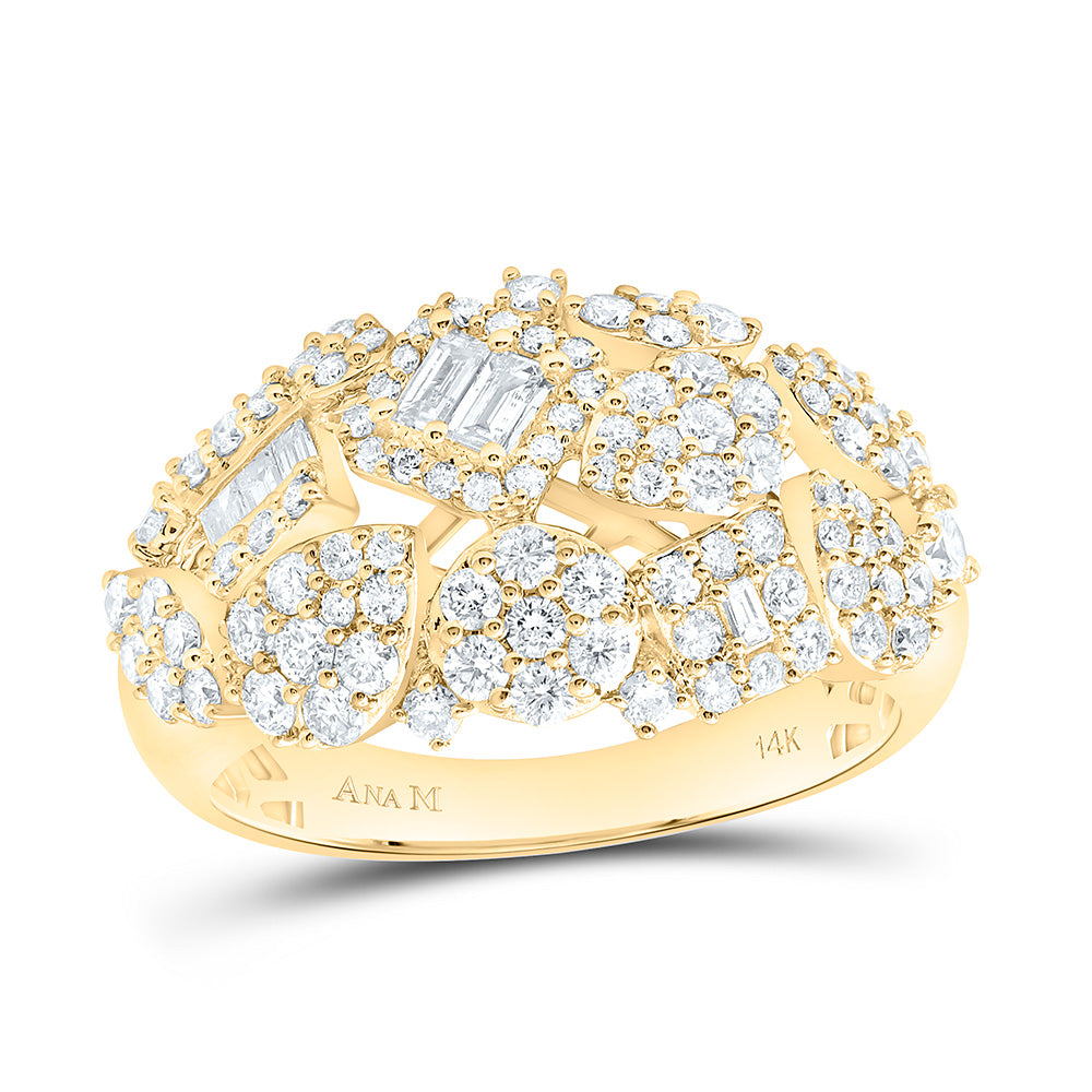 14K Yellow Or White Gold 1 Cttw Natural Diamond Ana M Fashion Ring