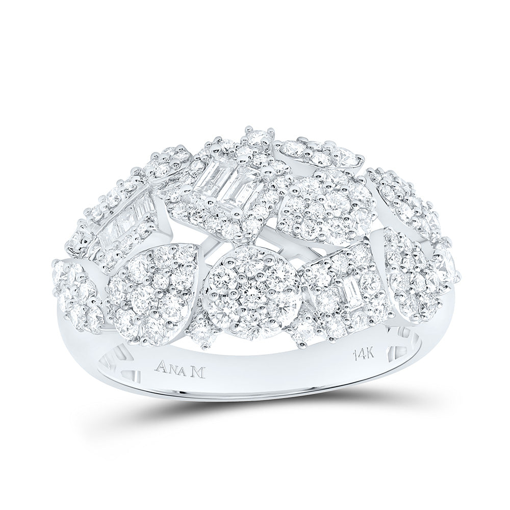 14K Yellow Or White Gold 1 Cttw Natural Diamond Ana M Fashion Ring