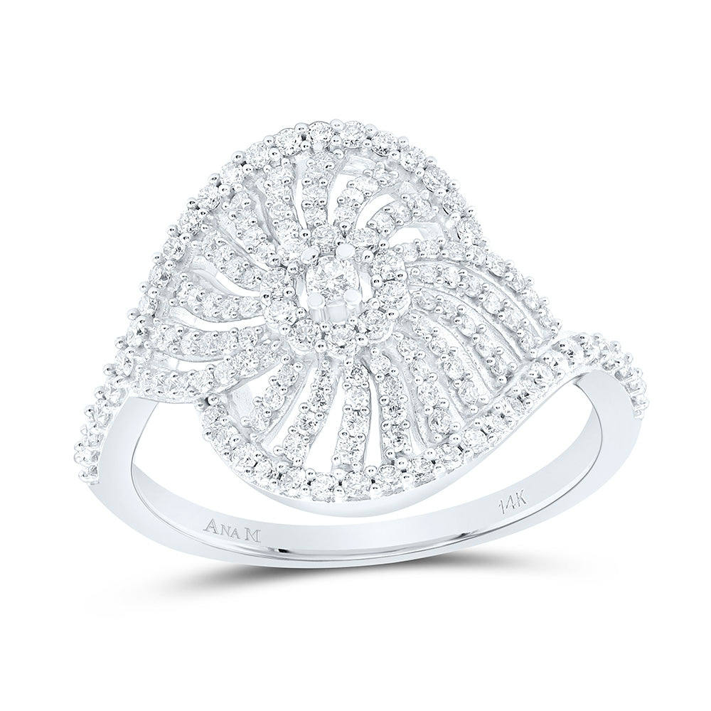 14K Yellow Or White Gold 5/8Cttw Natural Diamond Ana M Fashion Ring