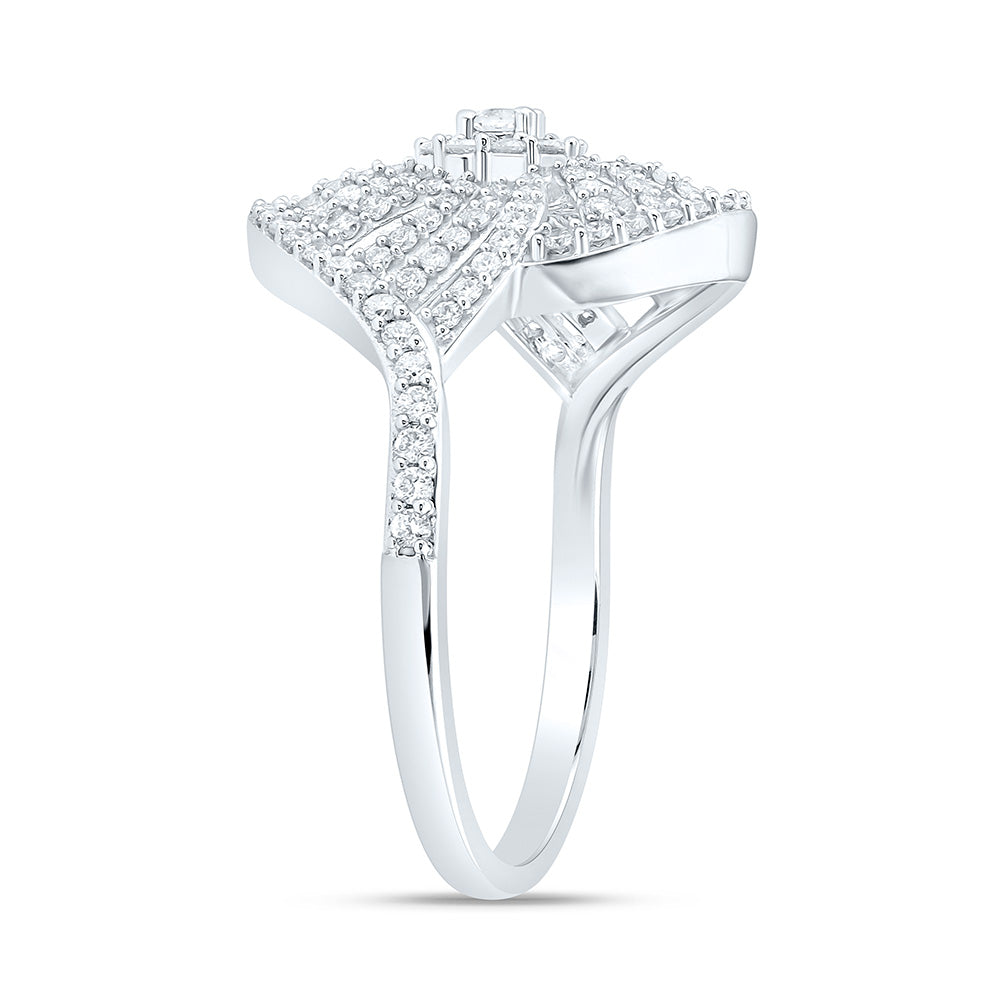 14K Yellow Or White Gold 5/8Cttw Natural Diamond Ana M Fashion Ring