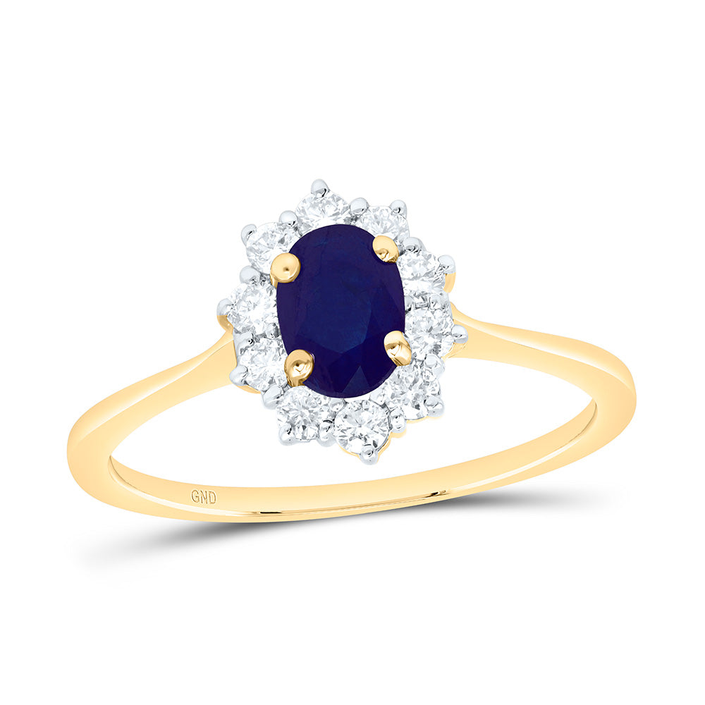 14K Yellow Or White 1/4 Cttw Natural Diamond Nk 6X4Mm Oval Natural Gem Bridal Anniversary Wedding Engagement Band Ring