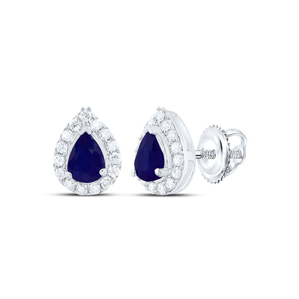 14K Yellow Or White Gold 1/10Cttw Natural Diamond Cn 4X3Mm Pear Natural Gem Pear Earring