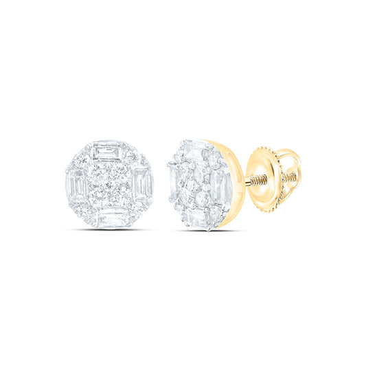 14K Yellow Or White Gold 1/4Cttw Natural Diamond Ana M Fashion Round Earring