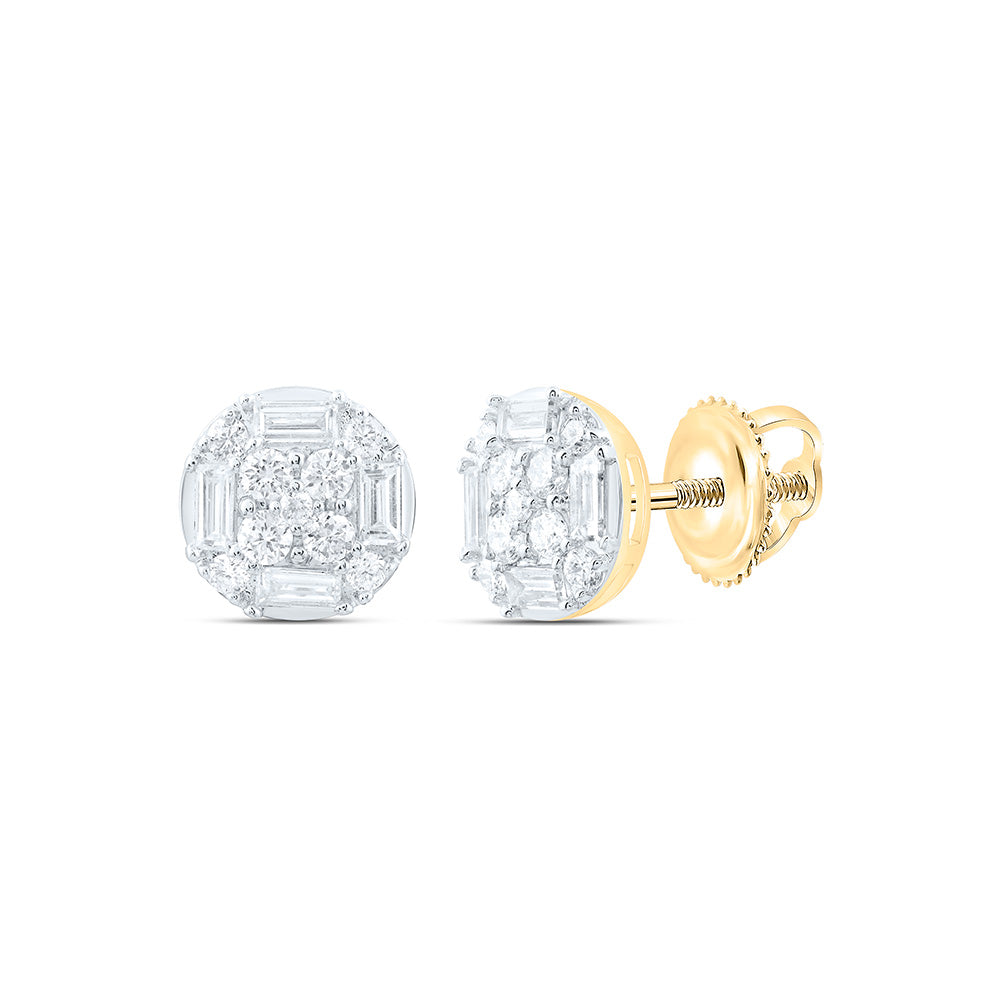 14K Yellow Or White Gold 1/2Cttw Natural Diamond Ana M Fashion Round Earring