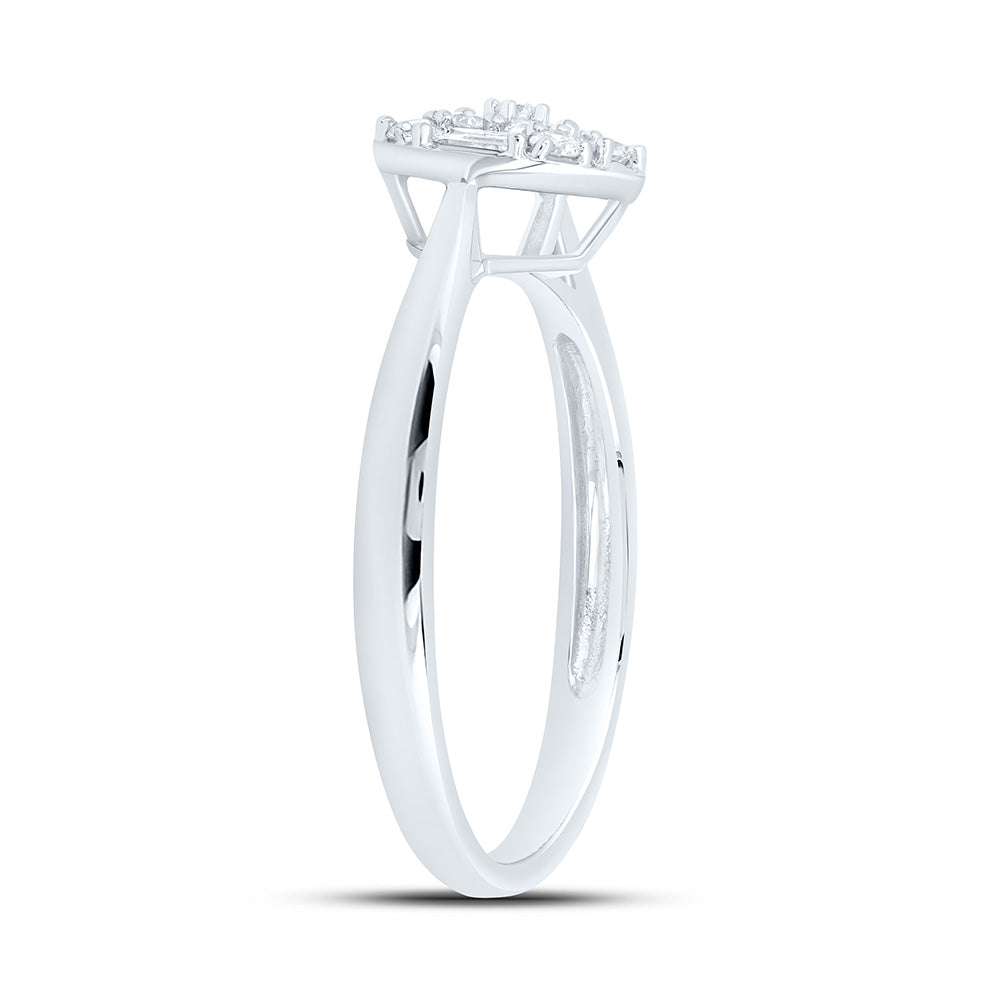 14K Yellow Or White Gold 1/4Cttw Natural Diamond Ana M Fashion Round Ring