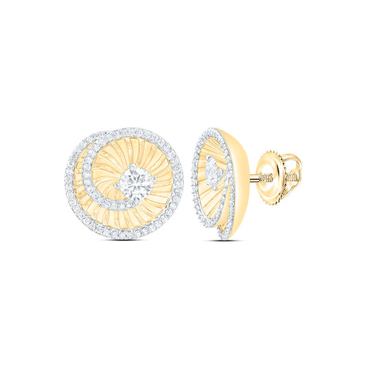 14K Yellow Gold 1/2 Cttw Natural Diamond Ana M Fashion Earring