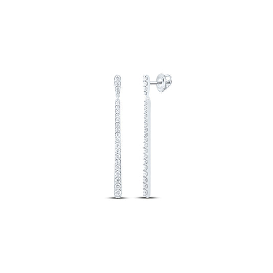 10K Yellow Or White Gold 1Ctw Natural Diamond Cn Fashion Dangling Earring