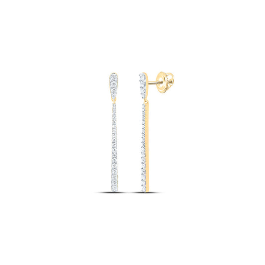 14K Yellow Gold 1/2Ctw Natural Diamond Cn Fashion Dangling Earring
