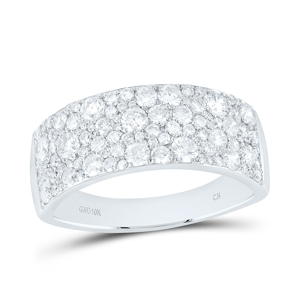 10K Yellow Or White Gold 1 7/8 Cttw Natural Diamond Cn Mens Bridal Anniversary Wedding Engagement Band Ring