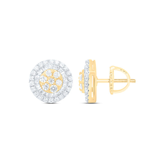 10K Yellow Gold 5/8 Cttw Natural Diamond Nk Fashion Round Earring