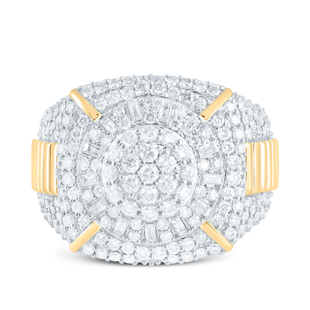 10K Yellow Gold 3 Cttw Natural Diamond Nk Mens Bridal Anniversary Wedding Engagement Band Ring