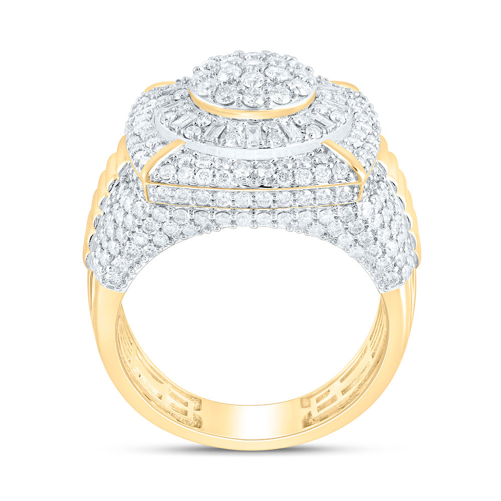 10K Yellow Gold 3 Cttw Natural Diamond Nk Mens Bridal Anniversary Wedding Engagement Band Ring