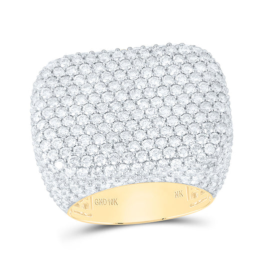 10K Yellow Gold 8 5/8 Cttw Natural Diamond Nk Mens Bridal Anniversary Wedding Engagement Band Ring