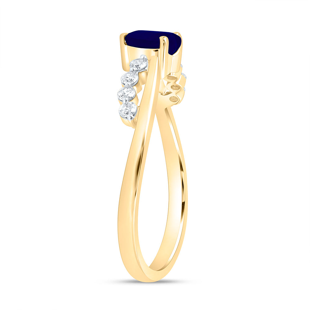 14K Yellow Or White Gold 1/8 Cttw Natural Diamond Ana M 5Mm Heart Natural Gem Heart Bridal Anniversary Wedding Engagement Band Ring