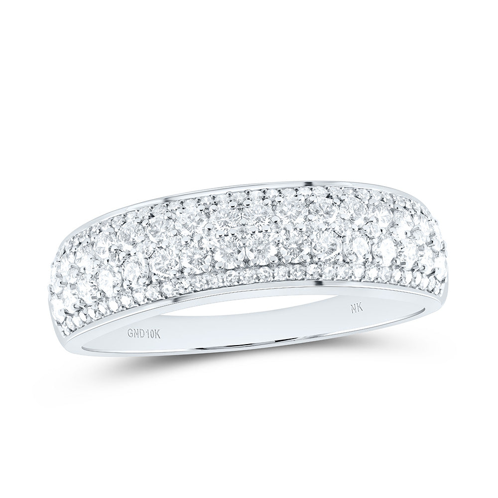 10K Yellow Gold 1 1/3 Cttw Natural Diamond Mens Band