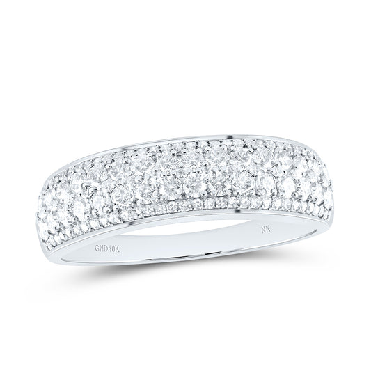 10K Yellow Gold 1 1/3 Cttw Natural Diamond Mens Band