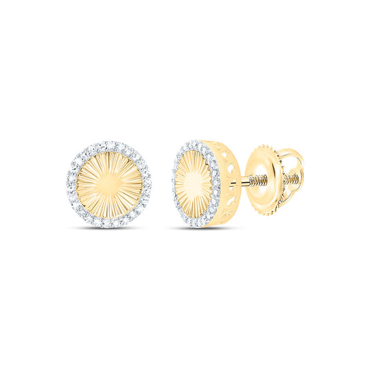 10K Yellow Gold 1/5 Cttw Natural Diamond Nk Fashion Round Earring