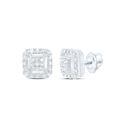 Sterling Silver 1/6 Cttw Natural Diamond Ascher Earring