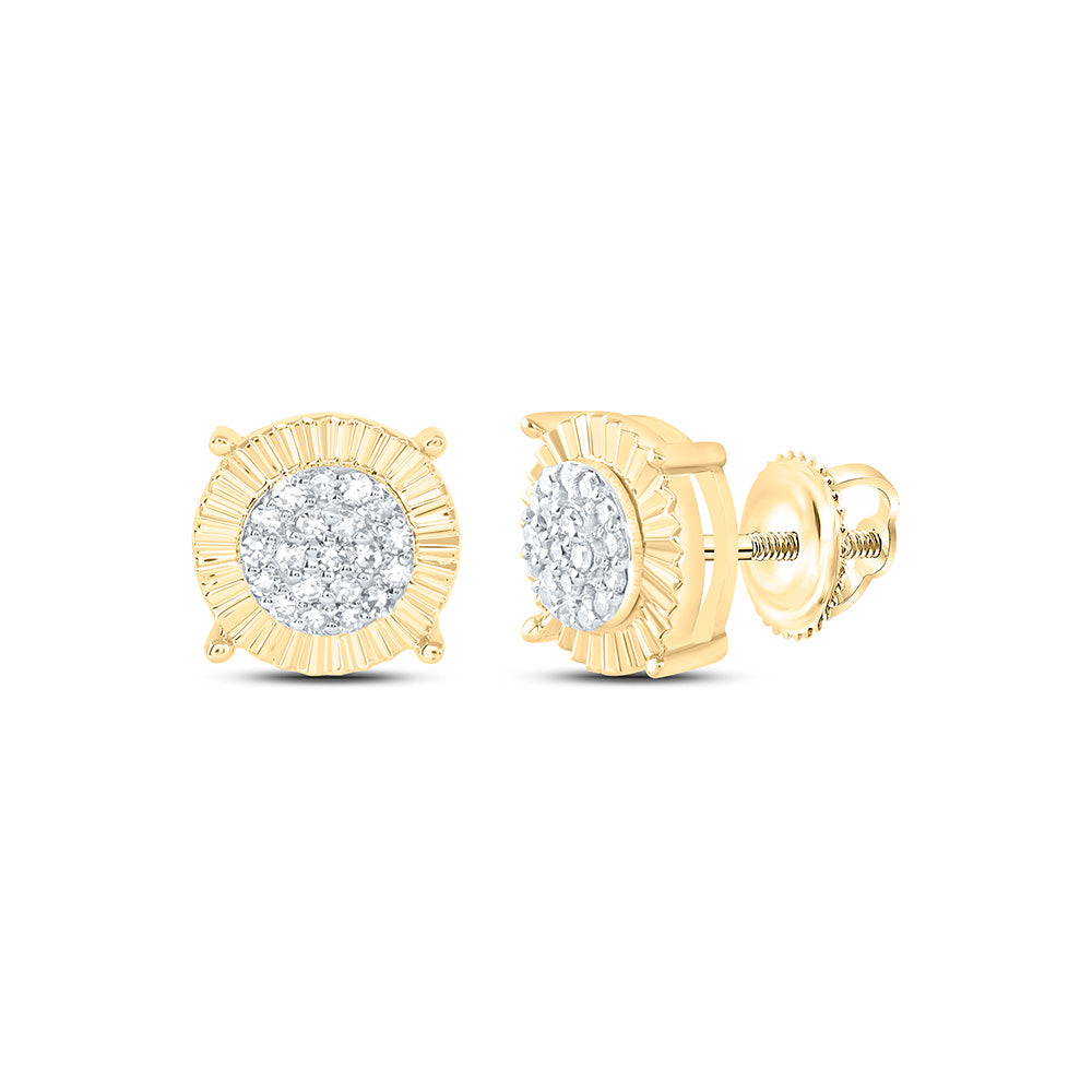10K Yellow Or White Gold 1/6 Cttw Natural Diamond Nk Fashion Fanuk Round Earring