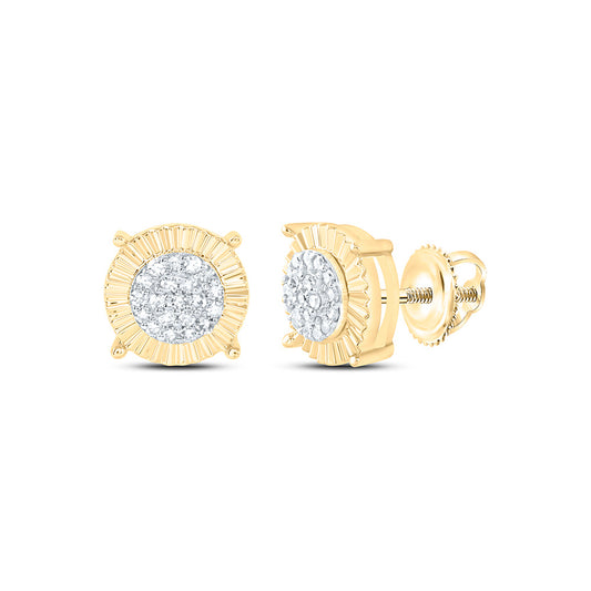 10K Yellow Or White Gold 1/6 Cttw Natural Diamond Nk Fashion Fanuk Round Earring