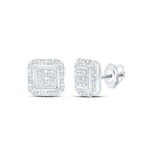 Sterling Silver 1/5 Cttw Natural Diamond Ascher Earring