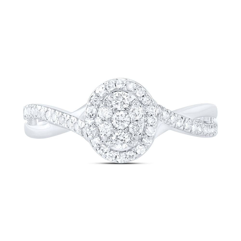 10K Yellow Or White Gold 1/3 Cttw Natural Diamond Nk Fashion Oval Bridal Anniversary Wedding Engagement Band Ring