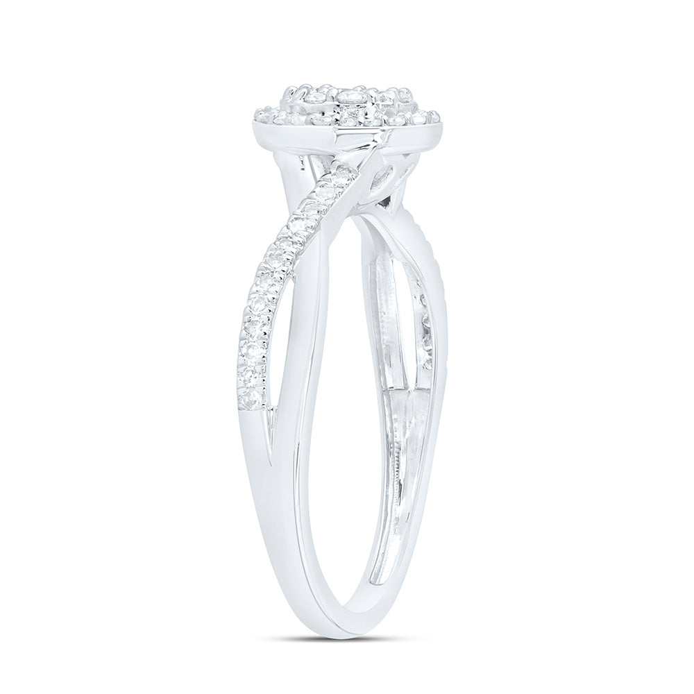 10K Yellow Or White Gold 1/3 Cttw Natural Diamond Nk Fashion Oval Bridal Anniversary Wedding Engagement Band Ring