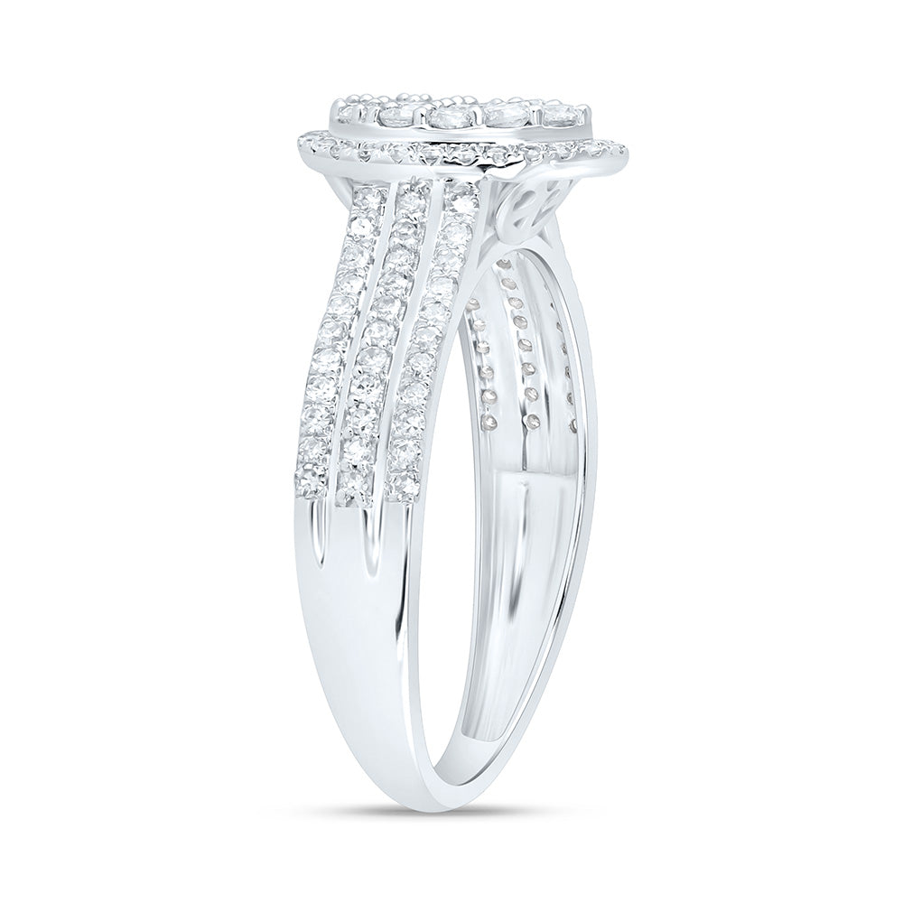 10K Yellow Or White Gold 5/8 Cttw Natural Diamond Nk Fashion Pear Bridal Anniversary Wedding Engagement Band Ring