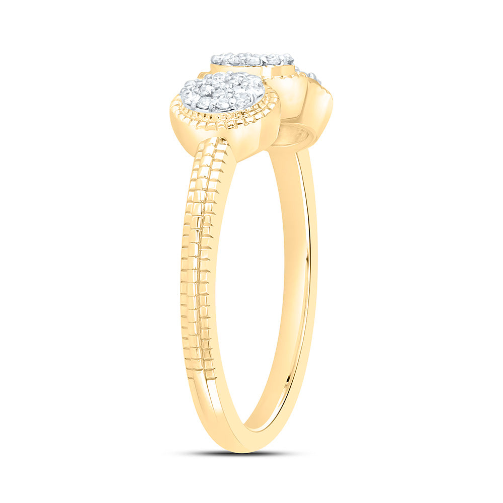 10K Yellow Or White Gold 1/6 Cttw Natural Diamond Nk Fashion Oval Bridal Anniversary Wedding Engagement Band Ring
