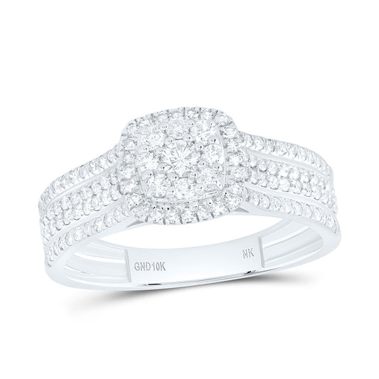 10K Yellow Or White Gold 5/8 Cttw Natural Diamond Nk Fashion Bridal Anniversary Wedding Engagement Band Ring