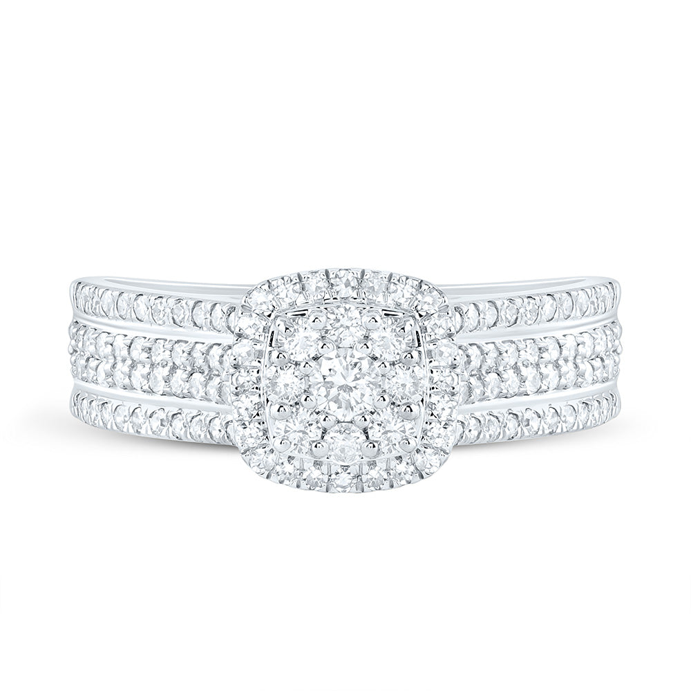 10K Yellow Or White Gold 5/8 Cttw Natural Diamond Nk Fashion Bridal Anniversary Wedding Engagement Band Ring