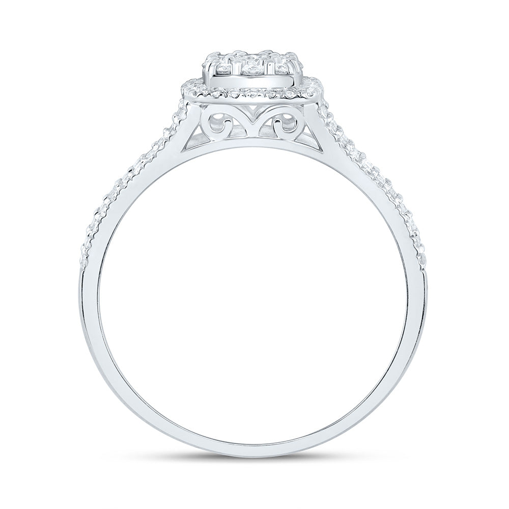 10K Yellow Or White Gold 5/8 Cttw Natural Diamond Nk Fashion Bridal Anniversary Wedding Engagement Band Ring
