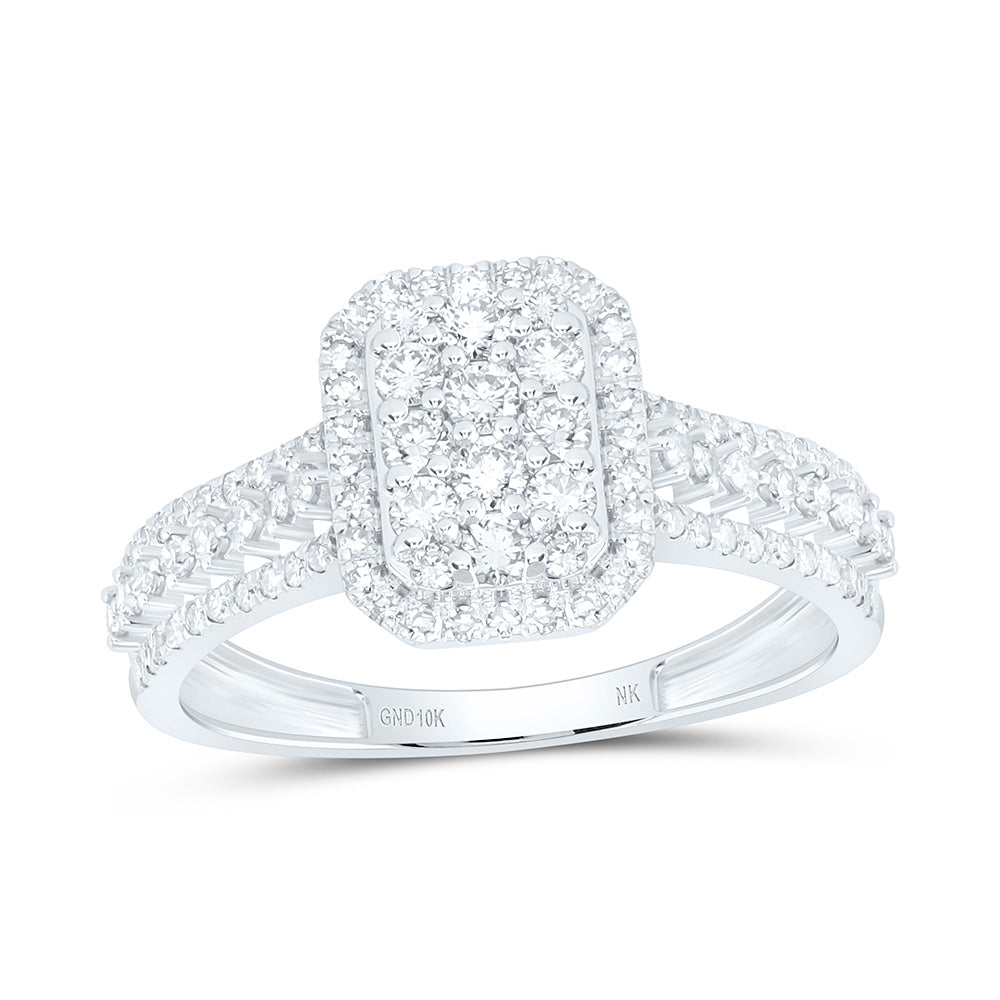10K Yellow Or White Gold 3/4 Cttw Natural Diamond Nk Fashion Bridal Anniversary Wedding Engagement Band Ring