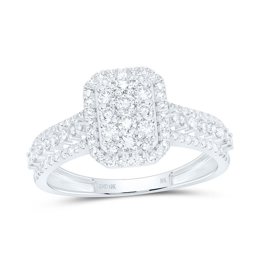 10K Yellow Or White Gold 3/4 Cttw Natural Diamond Nk Fashion Bridal Anniversary Wedding Engagement Band Ring