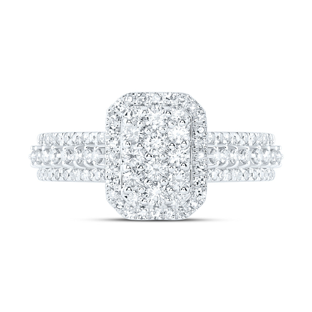10K Yellow Or White Gold 3/4 Cttw Natural Diamond Nk Fashion Bridal Anniversary Wedding Engagement Band Ring
