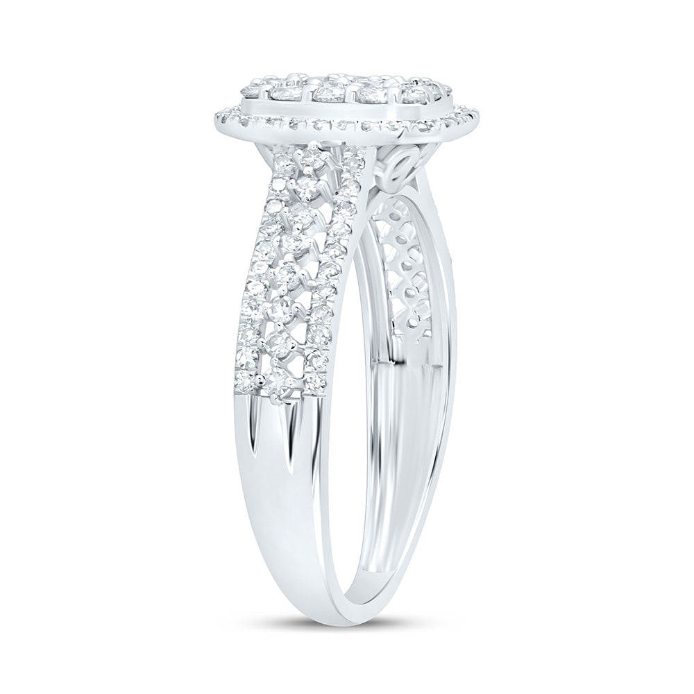 10K Yellow Or White Gold 3/4 Cttw Natural Diamond Nk Fashion Bridal Anniversary Wedding Engagement Band Ring