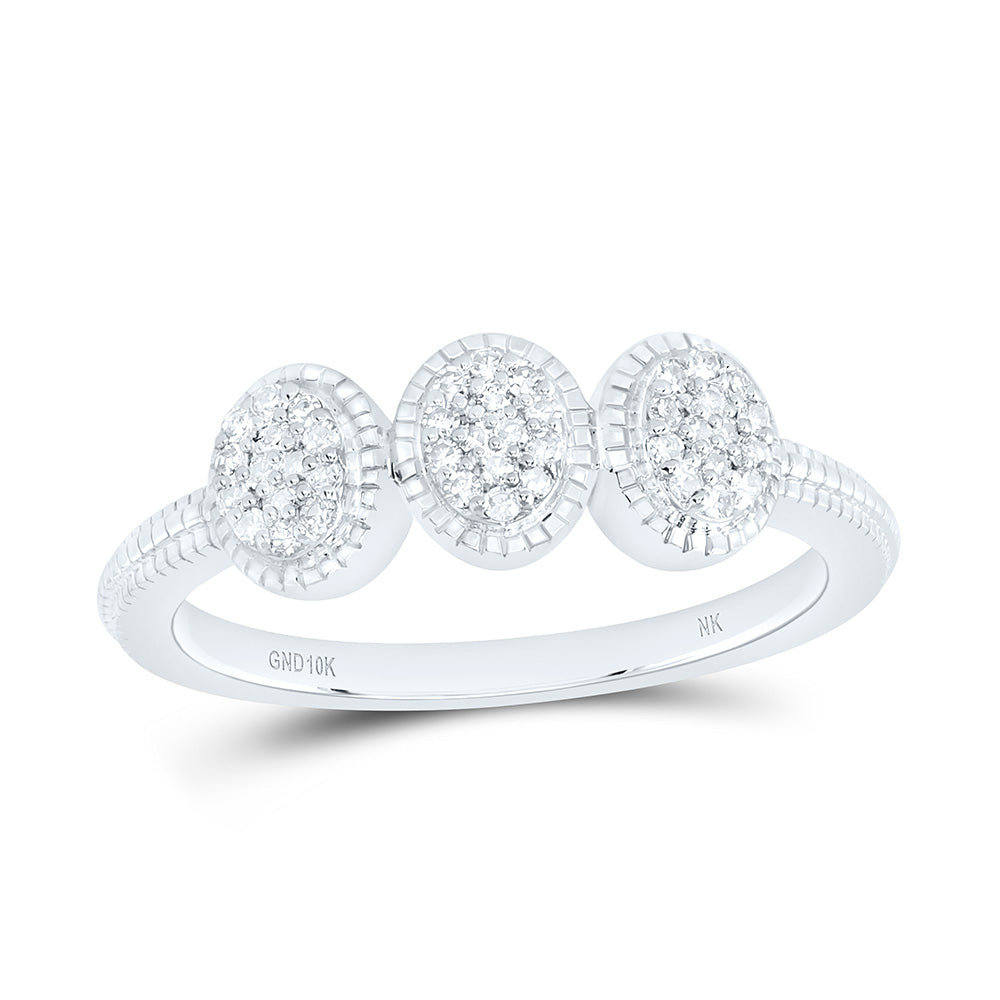 10K Yellow Or White Gold 1/6 Cttw Natural Diamond Nk Fashion Oval Bridal Anniversary Wedding Engagement Band Ring